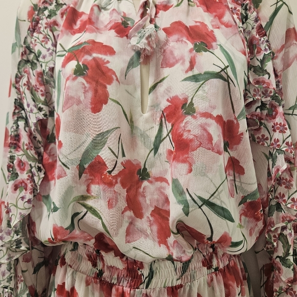 Misa Los Angeles Eliza Tiered Ruffle Chiffon Mini Dress Size S - Picture 9 of 16